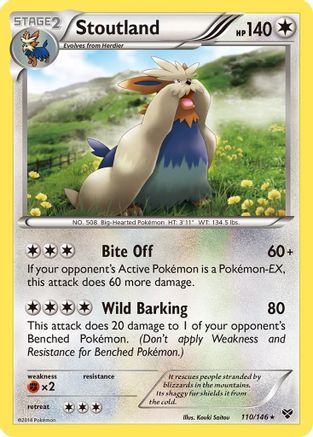 Stoutland 110 XY Base Set - Rare