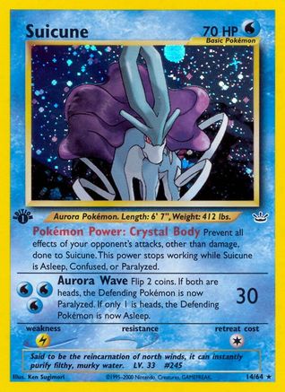 Suicune (14) (14) 014 - 1st Edition Holofoil Neo Revelation - Holo Rare