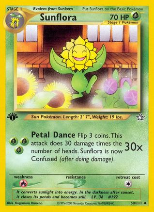 Sunflora 050/111 - 1st Edition Neo Genesis - Uncommon