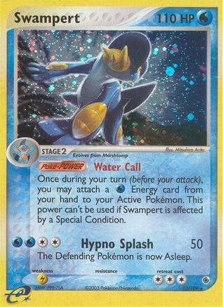 Swampert 013/109 - Holofoil Ruby and Sapphire - Holo Rare