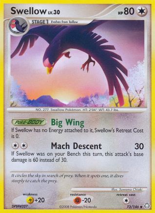 Swellow 073 Legends Awakened - Uncommon