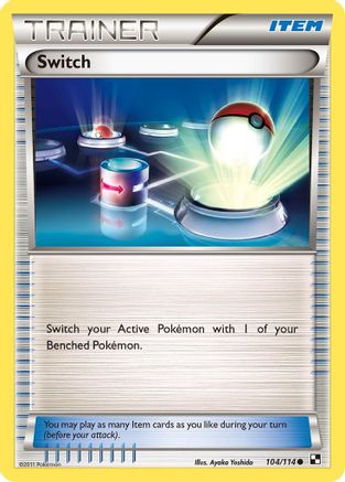 Switch 104/114 - Reverse Holofoil Black and White - Common