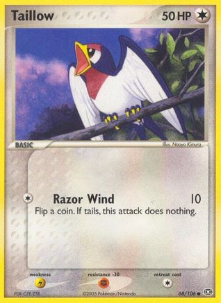 Taillow 068 - Reverse Holofoil Emerald - Common