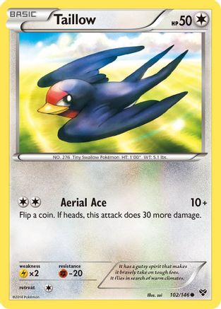 Taillow 102 - Reverse Holofoil XY Base Set - Common