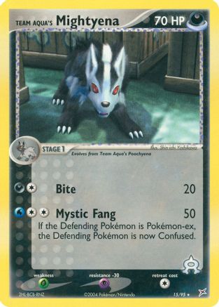 Team Aqua's Mightyena 015/95 Team Magma vs Team Aqua - Rare