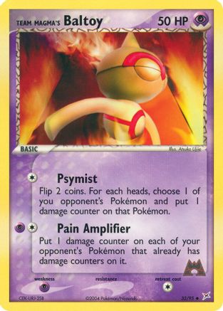Team Magma's Baltoy 032/95 - Reverse Holofoil Team Magma vs Team Aqua - Uncommon