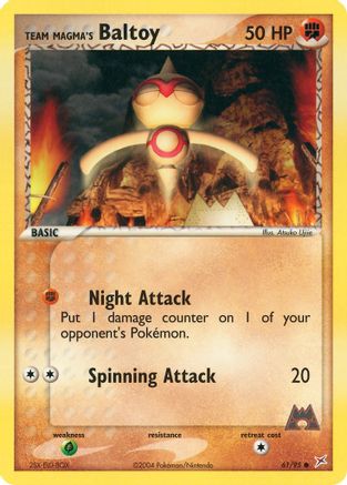Team Magma's Baltoy 061/95 - Reverse Holofoil Team Magma vs Team Aqua - Common