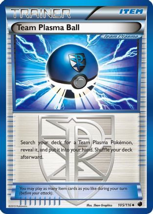Team Plasma Ball (Team Plasma) 105/116 - Reverse Holofoil Plasma Freeze - Uncommon