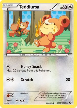 Teddiursa RC15/RC25 - Holofoil Legendary Treasures Radiant Collection - Common