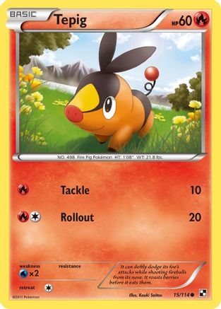 Tepig (15) (15) 015/114 Black and White - Common