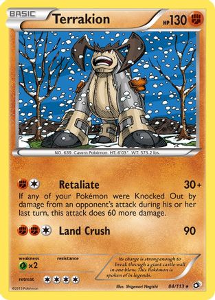 Terrakion 084 - Holofoil Legendary Treasures - Holo Rare
