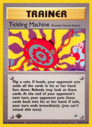 Tickling Machine 119/132 - 1st Edition Gym Heroes - Uncommon