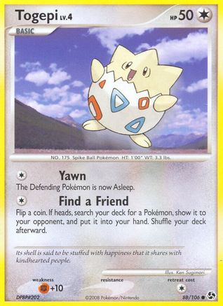 Togepi 088/106 - Reverse Holofoil Great Encounters - Common