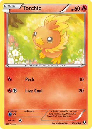 Torchic (15) (15) 015 - Reverse Holofoil Dark Explorers - Common