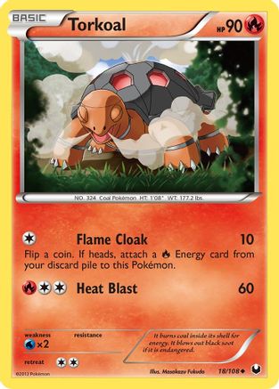 Torkoal 018 - Reverse Holofoil Dark Explorers - Uncommon
