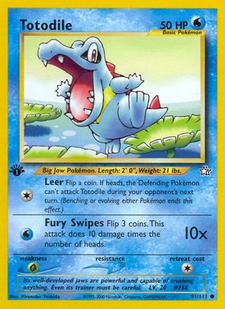 Totodile (81) (81) 081/111 - 1st Edition Neo Genesis - Common