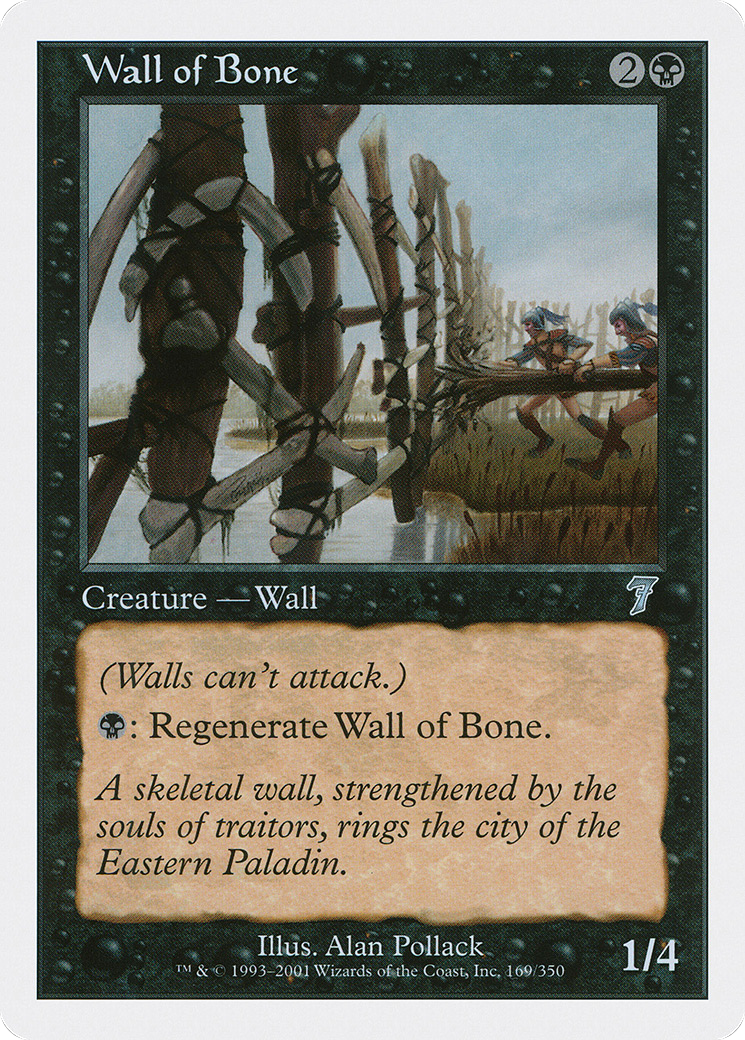 Wall of Bone (7ED-169) - 7th Edition Foil