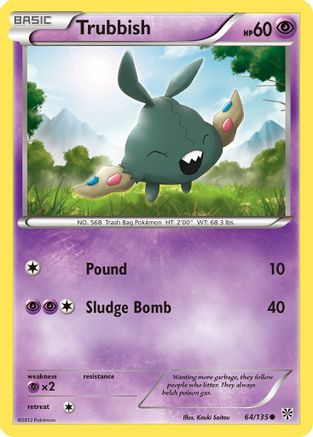 Trubbish (64) (64) 064 - Reverse Holofoil Plasma Storm - Common