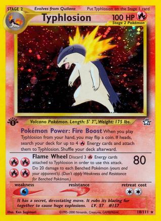 Typhlosion (18) (18) 018/111 - 1st Edition Holofoil Neo Genesis - Holo Rare
