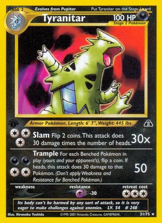 Tyranitar (31) (31) 031/75 - 1st Edition Neo Discovery - Rare