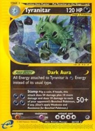 Tyranitar (66) (66) 066 - Reverse Holofoil Expedition - Rare