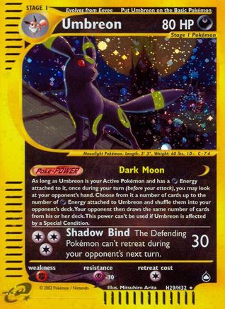 Umbreon (H29) (H29) H29 - Holofoil Aquapolis - Holo Rare