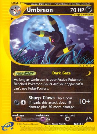 Umbreon (32) (32) 032 - Reverse Holofoil Skyridge - Rare