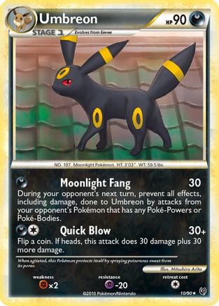 Umbreon 010/90 - Reverse Holofoil Undaunted - Holo Rare