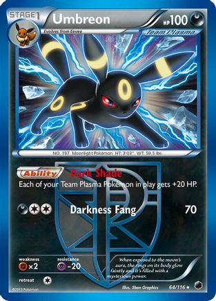 Umbreon (Team Plasma) 064/116 - Holofoil Plasma Freeze - Holo Rare