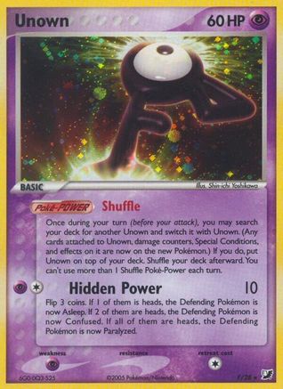 Unown (F) (F) 00F - Holofoil Unseen Forces - Holo Rare