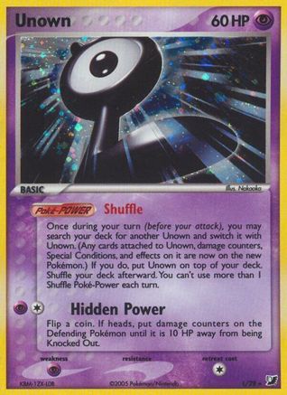 Unown (L) (L) 00L - Holofoil Unseen Forces - Holo Rare
