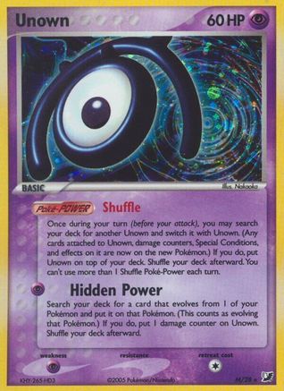 Unown (M) (M) 00M - Holofoil Unseen Forces - Holo Rare