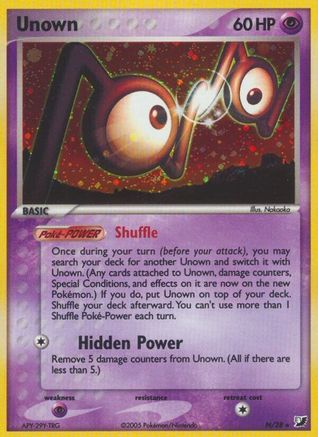 Unown (N) (N) 00N - Holofoil Unseen Forces - Holo Rare