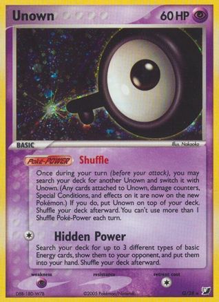 Unown (Q) (Q) 00Q - Holofoil Unseen Forces - Holo Rare