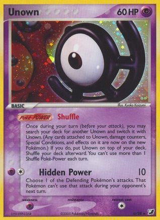 Unown (U) (U) 00U - Holofoil Unseen Forces - Holo Rare