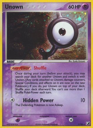 Unown (Y) (Y) 00Y - Holofoil Unseen Forces - Holo Rare