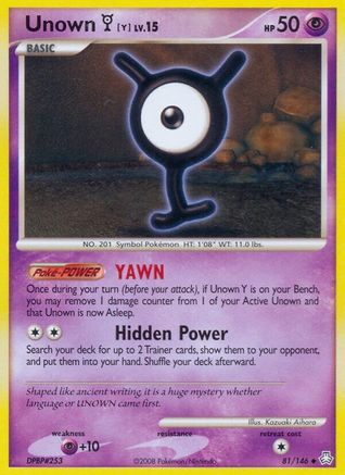 Unown (Y) 081 Legends Awakened - Uncommon