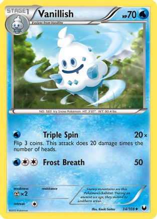 Vanillish 034 - Reverse Holofoil Dark Explorers - Uncommon