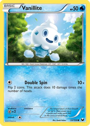Vanillite 033 - Reverse Holofoil Dark Explorers - Common