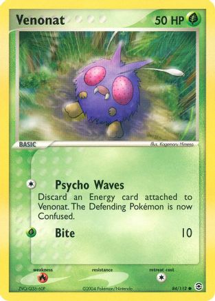 Venonat 084 FireRed & LeafGreen - Common