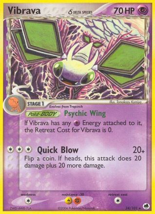 Vibrava (Delta Species) 024/101 - Reverse Holofoil Dragon Frontiers - Rare
