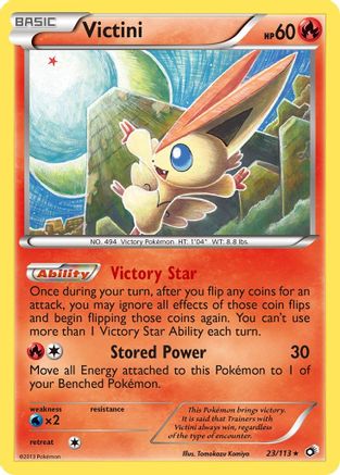 Victini 023/113 - Holofoil Legendary Treasures - Holo Rare