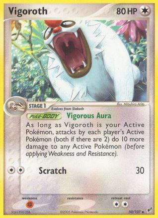 Vigoroth 050 - Reverse Holofoil Deoxys - Uncommon