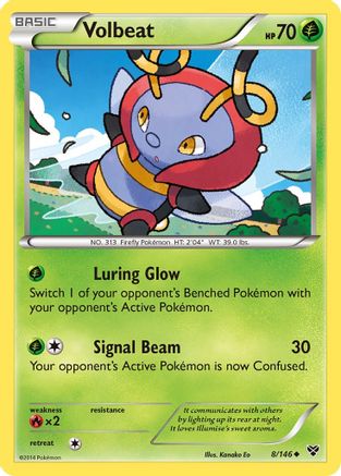 Volbeat 008 - Reverse Holofoil XY Base Set - Uncommon