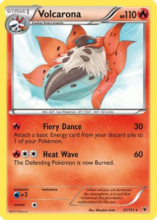Volcarona 021 - Reverse Holofoil Noble Victories - Rare
