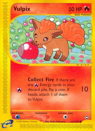 Vulpix 116/147 - Reverse Holofoil Aquapolis - Common