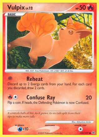 Vulpix 102/127 - Reverse Holofoil Platinum - Common