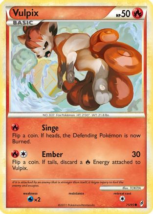 Vulpix 075/95 - Reverse Holofoil Call of Legends - Common