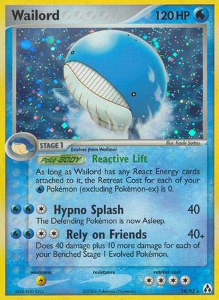 Wailord 014 - Holofoil Legend Maker - Holo Rare