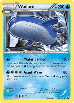 Wailord 026 - Reverse Holofoil Dragons Exalted - Holo Rare